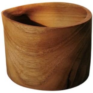 集公度手工柚木小奶盅原木制作咖啡奶杯罐日式迷你蜂蜜酱汁杯无漆