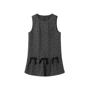 时然大码微胖MM连衣裙原创女装无袖背心裙子公主风长裙秋冬A字裙