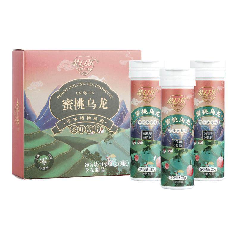 茶口乐蜜桃乌龙茶叶含片