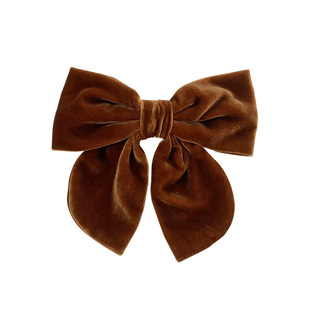 桑蚕丝高级定制~珍妮弗真丝丝绒大蝴蝶结头饰发夹扎头发饰发卡