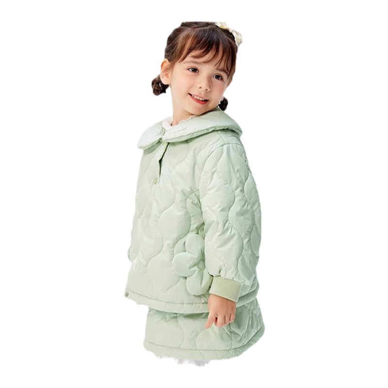 巴拉巴拉女童棉服套装小童宝宝保暖两件套儿童宽松冬装新款童装小