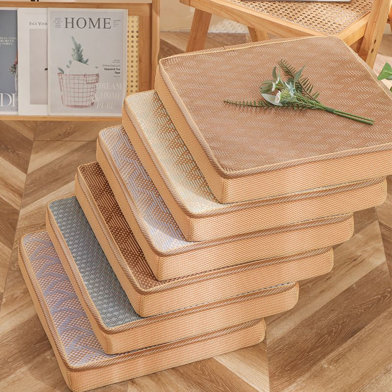 夏季加厚海绵防滑增高椅子垫学生夏天椅垫冰丝藤席凉席垫实木坐垫