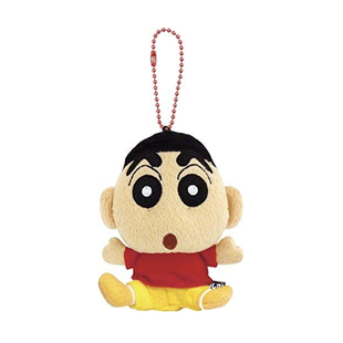 现货TS日本正版蜡笔小新猪猪左卫门小白狗毛绒公仔小挂件钥匙扣链