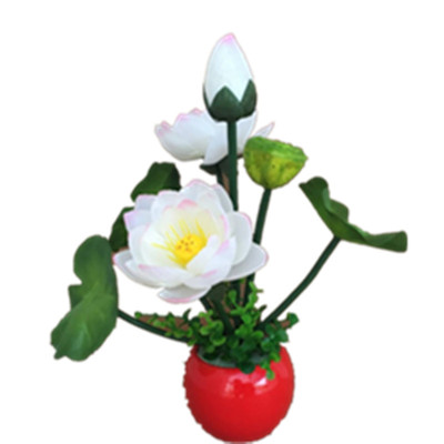 仿真荷花小套装 多色可选莲花睡莲假花 供佛摆放花艺两套装包邮