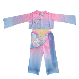 儿童古典舞嬉夏演出表演服女莲叶翩翩采莲荷叶荷花道具服装夏荷风