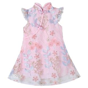 女童汉服连衣裙夏季2025新款女孩夏装中国风公主裙儿童旗袍裙子夏