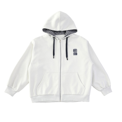 女童夹棉外套秋冬装加厚连帽上衣