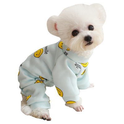 比熊加厚款冬季家居服四脚睡衣