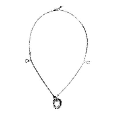 光&影系列双色吊坠项链