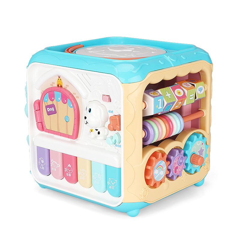 婴儿宝宝手拍鼓玩具6-12个月儿童音乐六面体0一1岁多功能益智早教