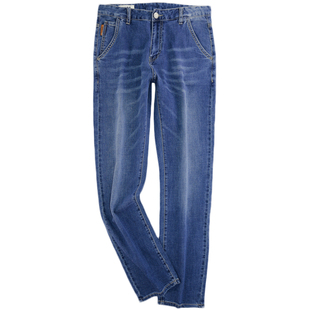 大牛传说2025年秋冬新品牛仔裤男士直筒宽松加肥加大肥弹力长裤