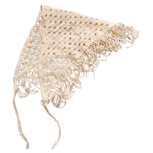 波西米亚风针织屁帘头巾女百搭辣妹三角巾绑带发饰高级感发带秋冬