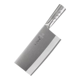 十八子作菜刀全钢一体加大厨师专用刀三合钢商用斩切刀烧腊专用刀