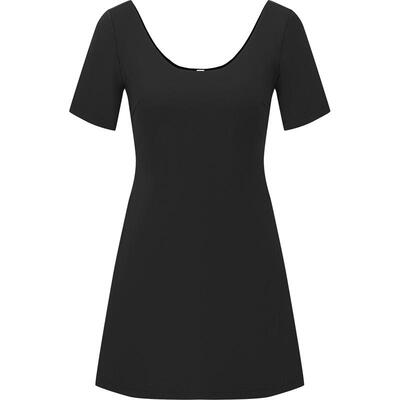 本来BENLAI女士云感柔凉感U领连衣裙25夏新款修身T恤裙BNX750001