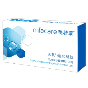 美若康沐氧隐形近视眼镜月抛2片装盒硅水凝胶高度数透氧隐型正品