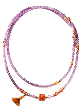 十二星座项链手链两用天然紫水晶