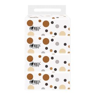 抽纸新款1提4包1200张心相印湿水不易破可卫生间家用办公卫生纸