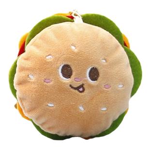 迷你毛绒玩具汉堡公仔可爱创意玩偶儿童书包小挂件 女生礼物娃娃