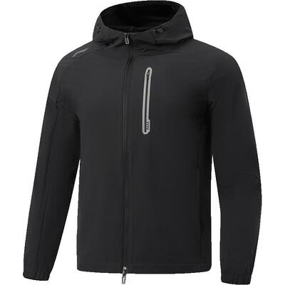 李宁连帽男反光运动风衣运动服