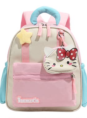 小猫幼儿园书包女孩儿童外出小背包可爱女童粉色双肩包小学生包包