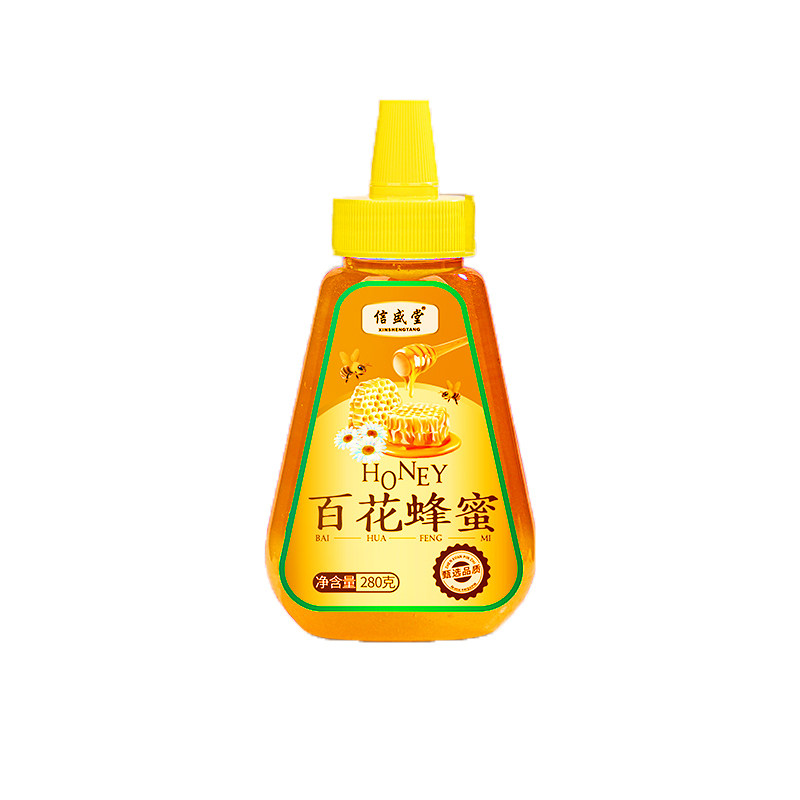 纯正天然野生百花蜂蜜尖嘴挤压280g