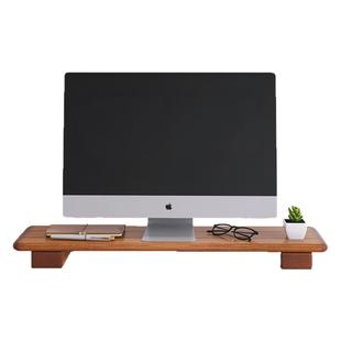 柚木显示器增高架实木加长电脑增高底座显示屏抬高支架电脑置物架