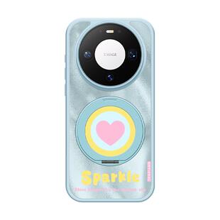 波漾爱心蓝适用华为mate80手机壳mate80promax新款mate60pro磁吸mate70pro带旋转支架mate高级感70pro女pro+