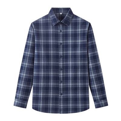 【商场同款】红豆法兰绒衬衫男长袖25秋季休闲全棉格纹男士衬衣