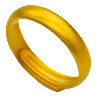 越南沙金古法戒指女款仿真黄金色结婚开口蝴蝶结个性镀金指环首饰