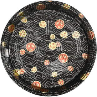 三泽一次性圆盘寿司盒日式打包盒外卖盒商用塑料刺身三文鱼包装盒