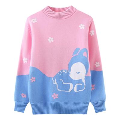 恒源祥儿童针织衫女孩加绒加厚打