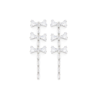 SeiCarinaY长款蝴蝶结连串耳环女新款小众简约设计高级感耳饰耳钉