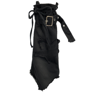 夜间教习室夏天腿套y2k黑色牛仔裤半腿袜子女夏季亚文化喇叭袜套