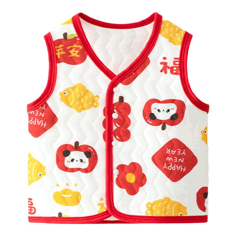 婴蓓依2026新年拜年服婴儿马甲