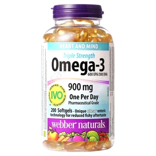 伟博Webber高纯深海鱼油奥米加Omega3胶囊成人老人 保税仓极速达
