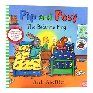 波西和皮普 睡前故事 英文原版绘本 Pip and Posy the bedtime frog 幼儿童英语启蒙图画书名家Axel Scheffler 情商培养平装大开
