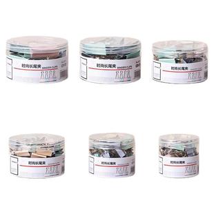 彩色长尾夹燕尾夹大号中号小号票据铁夹子混合装文件试卷固定书本文具夹蝴蝶鱼尾凤尾雁尾燕为反尾夹办公用品