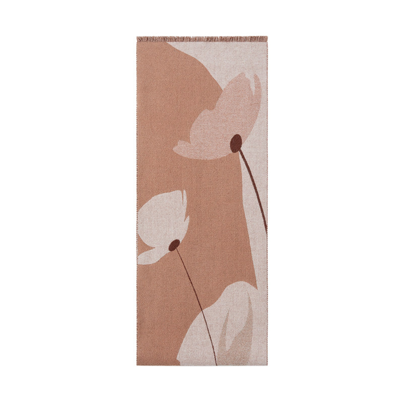 玖慕100%羊毛围巾女秋冬季保暖百搭双面护颈披肩围脖送长辈礼物