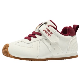 马年|TeenieWeenie小熊童鞋男女阿甘鞋德训加绒运动棉板鞋新红色