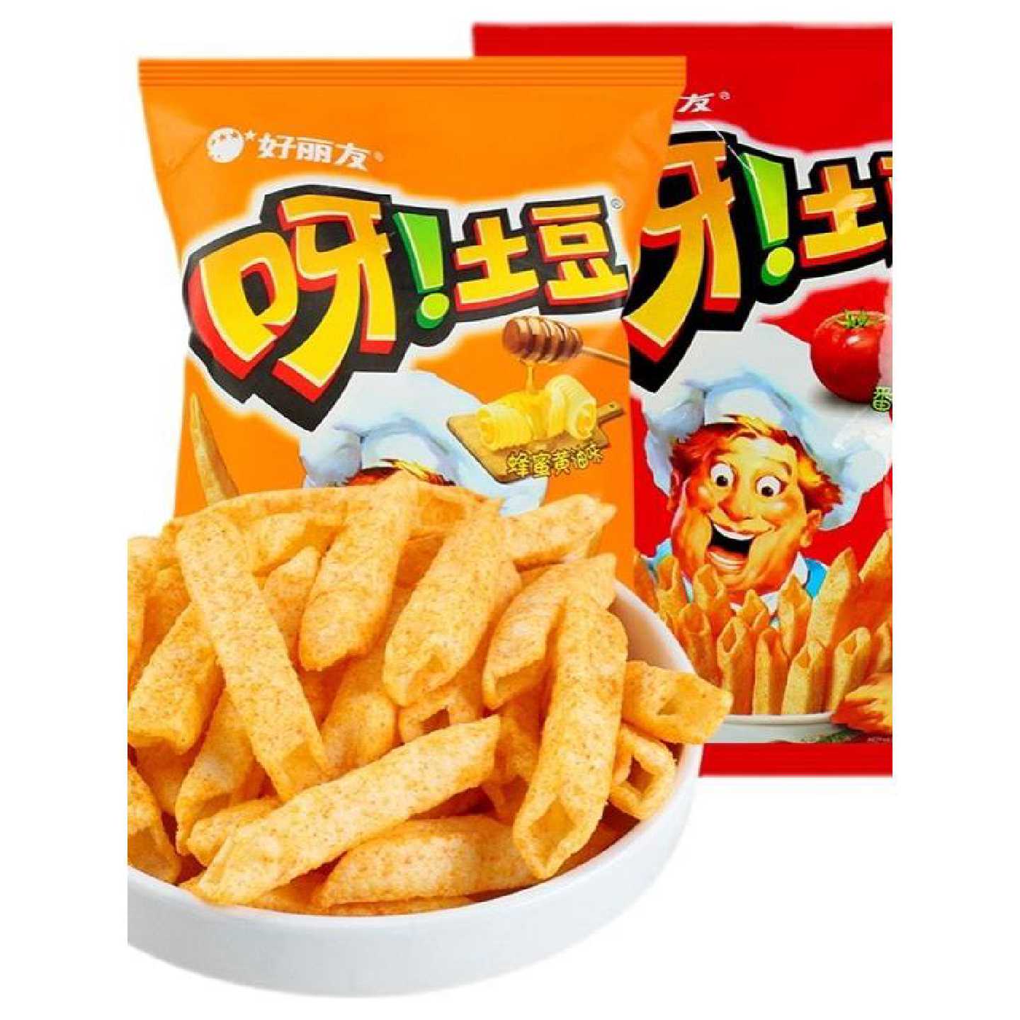 好丽友呀土豆蜂蜜黄油味超大包薯条解馋网红爆款零食小吃休闲食品