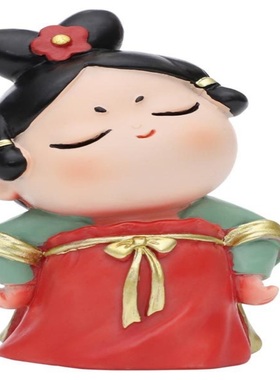 国潮唐风唐小圆小竹马情侣摆件