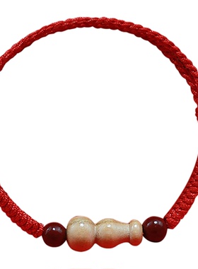 桃木小葫芦编制红绳平安护身