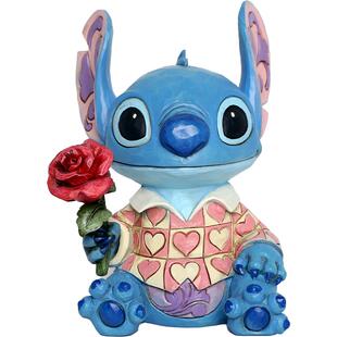 enesco迪士尼史迪仔情人节史迪奇摆件星际宝贝Stitch生日礼物玩具