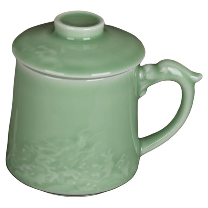 精品青瓷龙出海泡茶水杯同心杯
