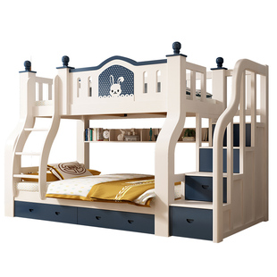 实木上下床双层床小户型架子上下铺双人子母床两层木床高低儿童床