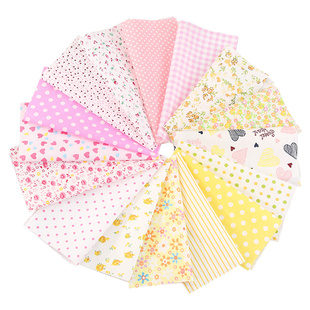 纯棉拼布布料百家被卡通碎花娃娃衣服布头手工diy全棉布组面料