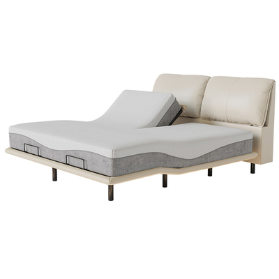 全自动智能大象耳朵真皮双人主卧互不打扰电动按摩可升降多功能床