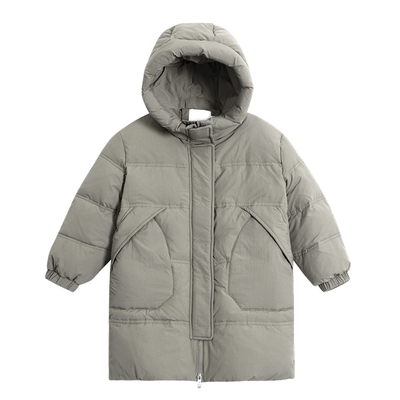 男童冬季长款过膝加厚防风羽绒服