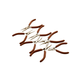 进口碳钢珠宝首饰尖嘴钳子圆嘴弯嘴侧剪钳六段钳diy手工具绕线