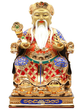 黄铜镀金神像摆件供奉寺庙土地爷